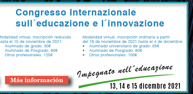 XV Congreso Internacional de Educación e Innovación (CIEI), Florencia 2021 (Ms informacin)